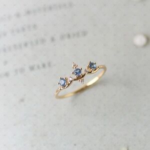14k Gold Plating over Sterling Silver Stack Ring